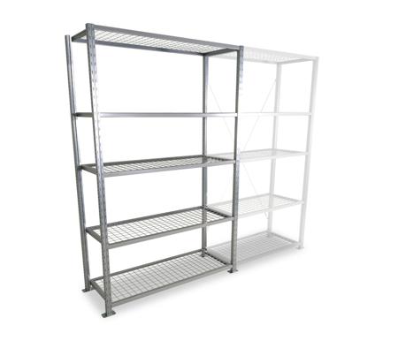 BTSPRINK1060GRIS1 Manorga Steel Galvanised Storage Racking, 2000mm, 1000mm x 600mm