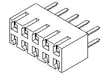 15-44-6818 Molex 71850 Series Vertical Through Hole PCB Header, 18 Contact(s), 2.54 mm Pitch, 2 Row, Shrouded
