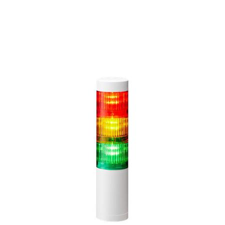 LR5-302WENW-RYG Patlite LR5 Series Amber, Green, Red Signal Tower, 3 Lights, 24 V dc, Direct Mount