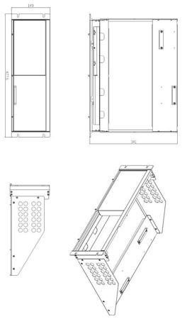 642-982 RS PRO GRA-423 Series Rack Mount Kit for Use with RSPRO RSPS-7050/7050E/7100E, 6.35 mm Thread 3 mm 423 mm 466 mm