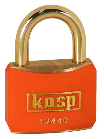 K12440ORAD Kasp Padlock Brass Padlock Keyed Alike, 6.4 mm Shackle, 40mm Body