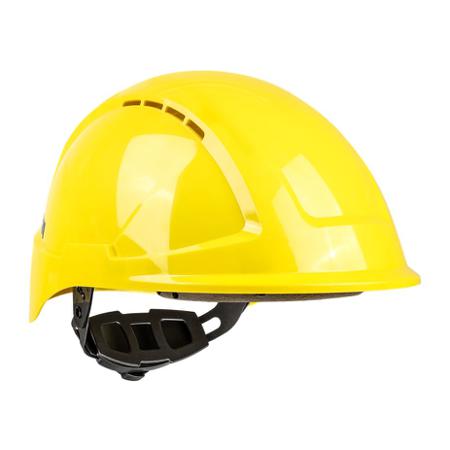 ENH00021CZ Skytec RADIUS Yellow Safety Helmet , Adjustable, Ventilated