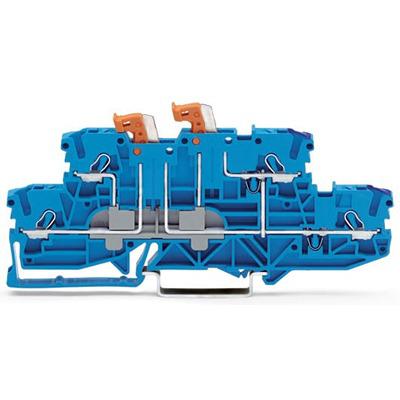 2002-2959 WAGO TOPJOB S Series Knife Disconnect Terminal Block, 2.5mm², 2-Level, Push In Termination, ATEX, CSA, IECEx