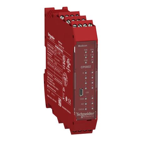 XPSMCMCP0802 Schneider Electric Preventa Preventa Series Safety Controller, 8 Safety Inputs, 2 Safety Outputs, 24 V dc