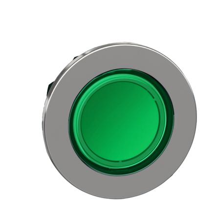 ZB4FV033 FLUSH MOUNT GREEN PILOT LIGHT HEAD LED