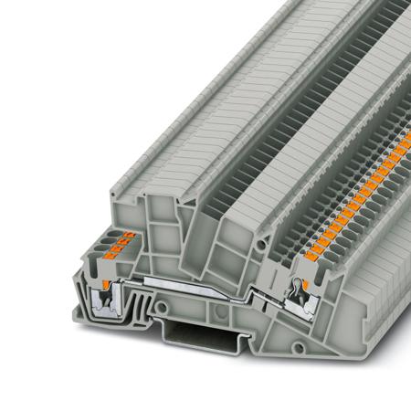 3213951 Phoenix Contact PTI Series PTI 2,5-L Non-Fused Terminal Block, 2-Way, 24A, 26 → 12 AWG Wire, Push In Termination