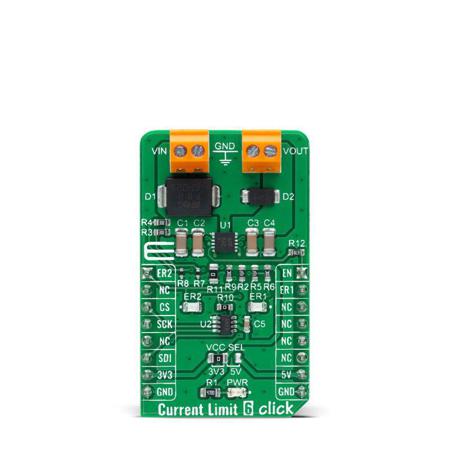 MIKROE-4915 MikroElektronika Current Limit 6 Click Protected Switch for MAX17608 for mikroBUS Socket