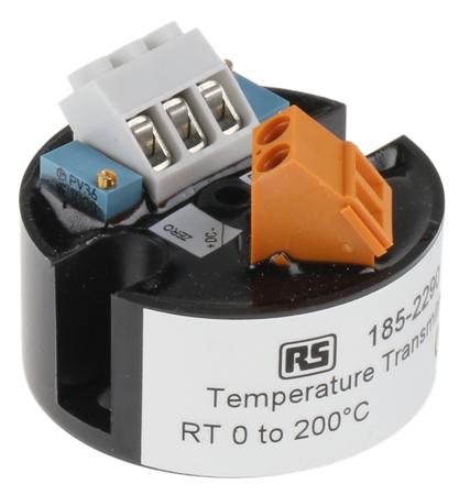 185-2290 PT100 Temperature Transmitter, 12 → 36 V dc, 0 → +200 °C