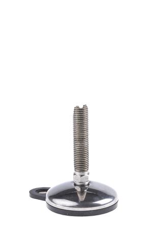 A205/002 Nu-Tech Engineering M16 75mm Dia. Stainless Steel Adjustable Foot, 750kg Static Load Capacity 3.5° Tilt Angle