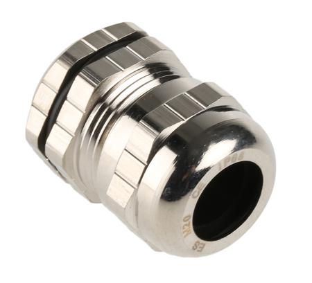 835-4112 RS Pro M20 Metallic Brass, IP68 Cable Gland With Locknut