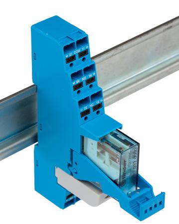 48-P5-7-012-0050SPA Finder 48 Series[Blank] 12V dc DIN Rail Interface Relay Module, DPDT-2C/0, Push In