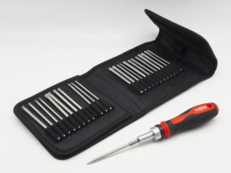 282-6915 RS PRO Interchangeable Screwdriver Bit Set 33 Pieces, Hexagon, Phillips, Pozidriv, Slotted, Spanner, Torq Set, Torx,