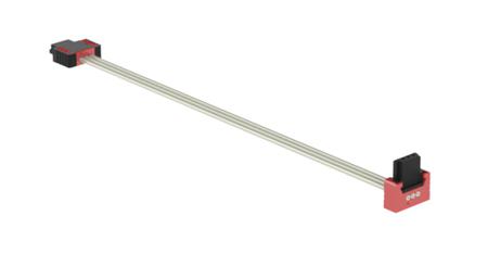 839428---839428-E ERNI Female SFX IDC to Female AFU IDC Ribbon Cable Assembly, Grey Sheath, 100mm Length