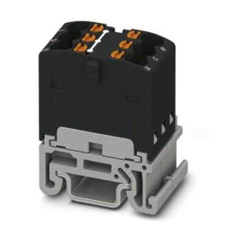 3002967 Phoenix Contact Distribution Block, 6 Way, 2.5mm², 17.5A, 500 V, Black