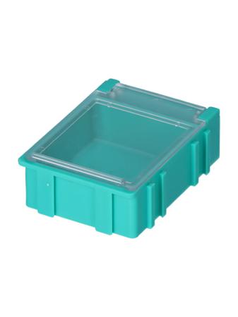 8150023 Licefa 1 Cell Green, Transparent Compartment Box, 21mm x 42.3mm x 57.4mm