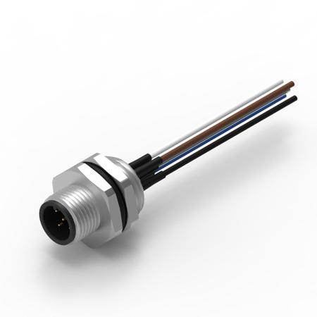 643352100605 Industrial Circular Connectors, 5 Contacts, Panel Mount, M12 Connector, Plug, Male, IP68, WR-CIRC Series