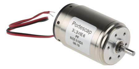 28L28-416E-49 Portescap DC Motor, 11 W, 24 V dc, 21 mNm, 5600 rpm, 3mm Shaft Diameter