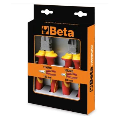 1169MQ/D2 BETA  2-Piece Plier Set, Straight Tip, VDE/1000V, 160 mm, 180 mm Overall