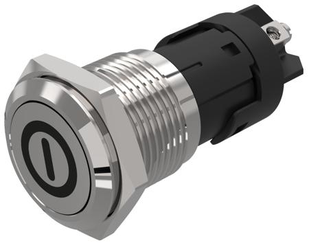 82-4152.1000.B001 EAO 82 Series Push Button Switch, Momentary, Panel Mount, 16mm Cutout, SPDT, 240V, IP65, IP67