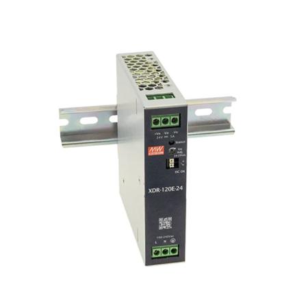 XDR-120E-12 MEAN WELL XDR-120E DIN Rail Power Supply, 85 To 264V ac ac, dc Input, 12V dc Output, 10A Output, 120W