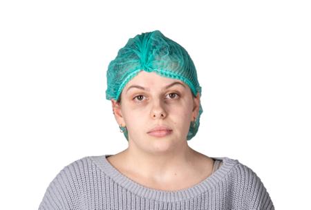 M0554 Pro Fit Green Disposable Hair Cap for Food Industry Use, One-Size, Hair Cap Type, Non-Metal Detectable