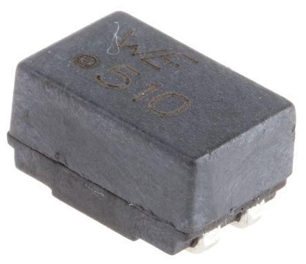 744227 Wurth WE-SL2 Series Wire-wound SMD Inductor with a Ferrite Core, 2 x 51 μH ±30% Dual 1A Idc