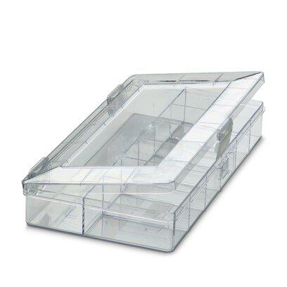 5020645 Phoenix Contact 7 Cell Transparent Polystyrene Compartment Box, 45mm x 250mm x 170mm
