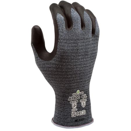 SHOAP8004 Showa AP800 Blue, Grey Microfibre Anti-Static Work Gloves, Size XL, Microporous Nitrile Coating