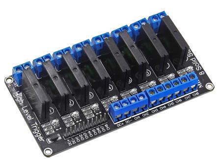 SSR-RELAY08-HL Seeit  Relay Control Card Module for Arduino, AVR, PIC, Raspberry Pi, TTL