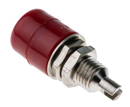 IBU401-RT Schutzinger, Red 4mm Socket, Nickel Plated, 30 V ac, 60 V dc, 20A