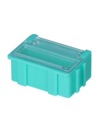 8150013 Licefa 1 Cell Green, Transparent Compartment Box, 21mm x 42.4mm x 29.4mm