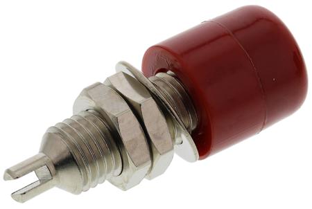 IBU401-RED Schutzinger, Red 4mm Socket, Nickel Plated, 30 V ac, 60 V dc, 32A