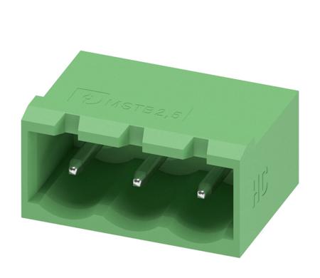 1923762 Phoenix Contact, 5.0mm Pitch, MSTBA 2.5 HC/ 3-G, 3 Way, Pluggable Terminal Block, Header, Solder Termination,