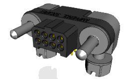 MHDAS2M008YCE11 Amphenol Socapex MHDAS Series Right Angle PCB PCB Header, 8 Contact(s), 1.27 mm Pitch, 2 Row, Shrouded