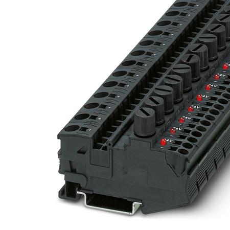 3034251 Phoenix Contact  DT 6/2.5-DREHSILED24 (5X20) Series Black, 2.5mm², 1-Level, Screw Termination