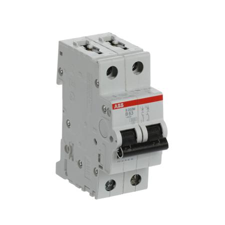 2CDS272001R0635--S202M-B63 ABB System M Pro 63A MCB Mini Circuit Breaker2P Curve B, Breaking Capacity 10 kA