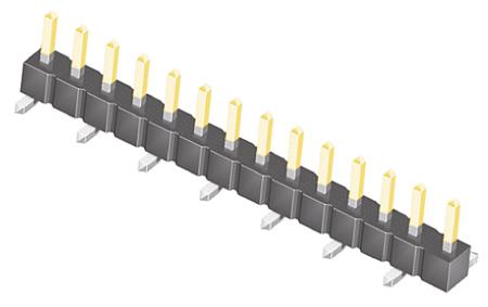 TSM-114-01-L-SV Samtec TSM Series Straight Surface Pin Header, 14 Contact(s), 2.54 mm Pitch, 1 Row, Unshrouded
