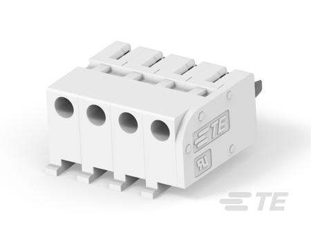 2319461-4 TE Connectivity, 5mm Pitch, BUCHANAN WireMate Two-Piece Poke-In Series, 4 Way, Vertical, Pluggable Terminal Block,