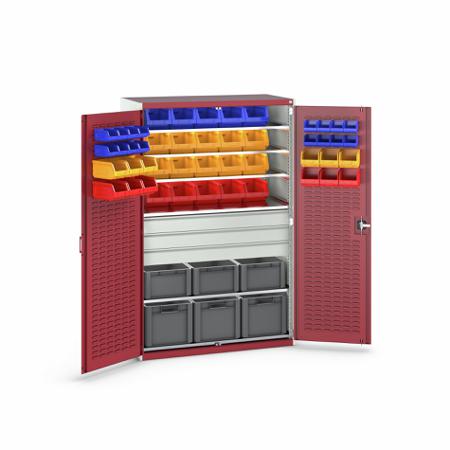 40022096-24V Bott 2 Door, 3 Drawer Sheet Steel Floor Standing Cupboard, 1300 X 650 X 2000mm