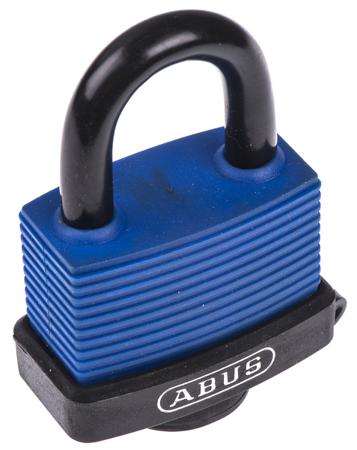 70IB/45 ABUS Key Weatherproof Brass, Stainless Steel Weatherproof Padlock, 8mm Shackle, 53mm Body