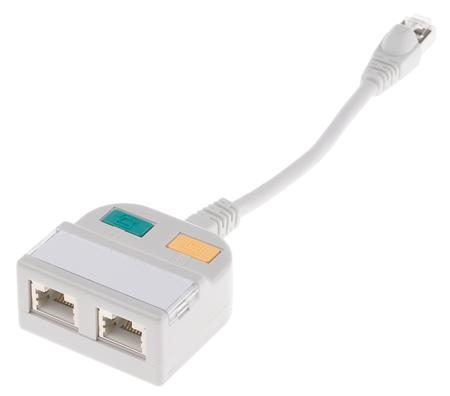400-9023 RS Pro Cat5 RJ45 T-Adapter, 2 Port, Shielded, 150 mm Extension Length