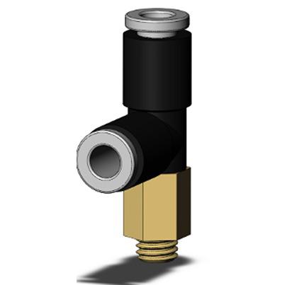KQ2Y04-M5A-X35 SMC KQ2 Series One-touch Fitting, Push In 4 mm to M5 x 0.8, Threaded-to-Tube Connection Style,