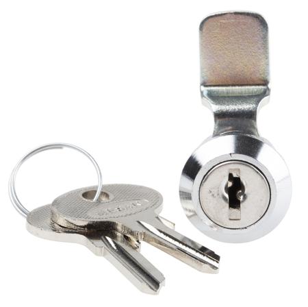 146-1807 RS PRO Cabinet Lock, 20mm Panel-to-Tongue, 17.2 x 14.2mm Cutout, Key Unlock
