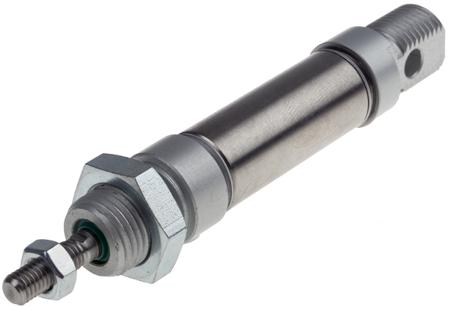 304-3763 RS PRO Pneumatic Piston Rod Cylinder - 16 mm Bore, 10 mm ISO 6432 Series, Double Acting Acting