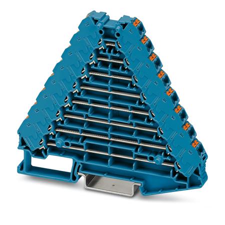 3270136 Phoenix Contact  PTRV 8 BU/BU Series Blue, 0.14 → 2.5mm², Push In Termination