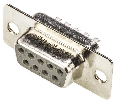 09672094715 HARTING 9 Way Panel Mount D-sub Connector Socket, 2.77mm Pitch