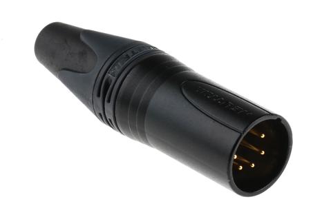 NC5MXX-B Neutrik 5 Way Cable Mount XLR Connector, Male, Au over Ni Plated Contacts, <50 V