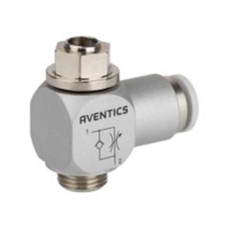 0821200253 EMERSON ? AVENTICS CC02-AL Series Tube Flow Valve, 8mm Tube Inlet Port x G 3/8 Outlet Port,