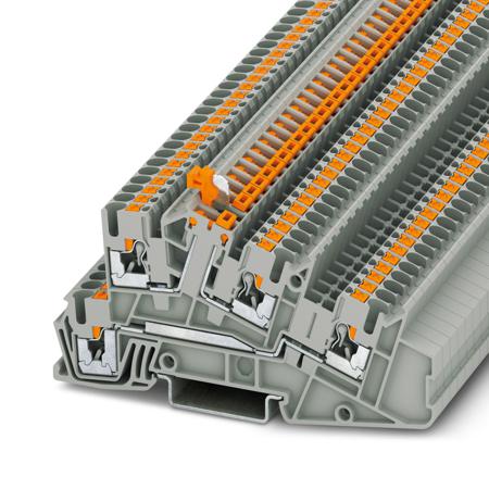 3213958 Phoenix Contact PTI Series PTI 2,5-L/LTB Non-Fused Terminal Block, 4-Way, 24A, 26 → 12 AWG Wire, Push In