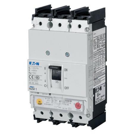 274230-NZMN1-AF45-NA Eaton, Eaton Moeller NZM MCCB Molded Case Circuit Breaker 3P 45A, Breaking Capacity 7.5 kA, Fixed Mount